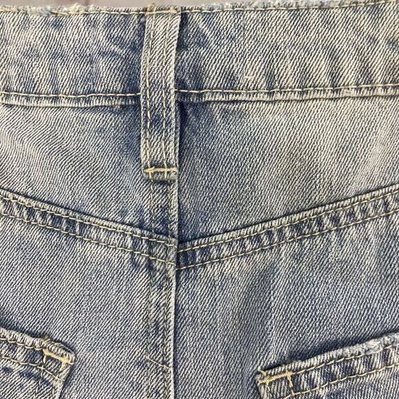 RSQ Womens Skirt Denim Maxi Front Slit High Waist Jean Y2K Retro Grunge Cargo - Picture 12 of 15